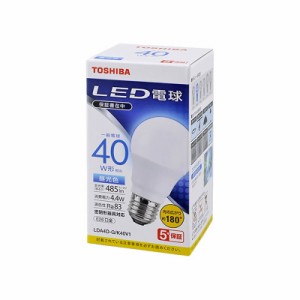 東芝 LED電球 E26 40W形相当 昼光色｜LDA4D-G/K40V1R 16-0645