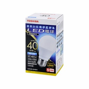 東芝 LED電球 E26 40W形相当 昼光色｜LDA4D-G/40V1R 16-0657