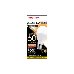 東芝 LED電球 ミニクリプトン形 E17 60W形 電球色 LDA6L-G-E17S60V2R｜4580625138686 16-0674