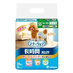 【今ならエコバック限定プレゼント中】ユニチャーム マナーウェア 高齢犬用紙オムツSS 30枚 ２個セット