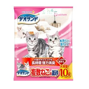 ユニチャーム デオサンド複数ねこ用紙砂１０L【デオサンド】