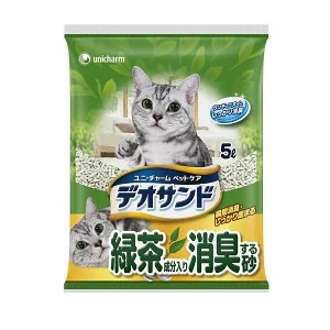 ユニチャーム デオサンド緑茶成分入り消臭する砂５L【デオサンド】