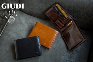 [名入れ無料]イタリア製ガビアーノレザー二つ折り財布 GIUDI /ジウディ グレンフィールド