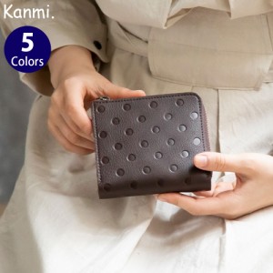 Kanmi./カンミ まるまるドット ショートウォレット  WL23-36 かんみ 財布 ドット 水玉 レディース ギフト プレゼント 本革 レザー 日本製