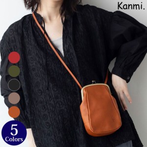 Kanmi./カンミ ドロップツリー がま口ワンポシェット B23-86 かんみ ガマグチ ミニショルダー バッグ 本革 レザー ミニバッグ 日本製