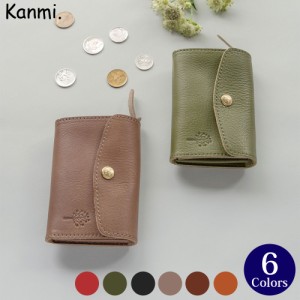 Kanmi./カンミ ドロップツリー ミニウォレット レッド WL24-47 かんみ 財布 小銭入れ かわいい ブランド 母の日 プレゼント 本革 レザー 