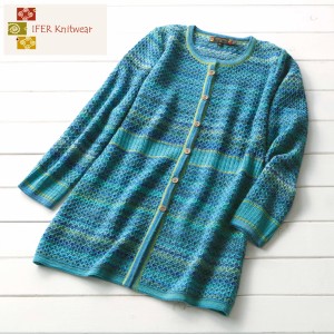 IFER Knitwear/アイファーニットウェア  アルパカ ロングカーディガン レディース 女性 おしゃれ 誕生日 プレゼント