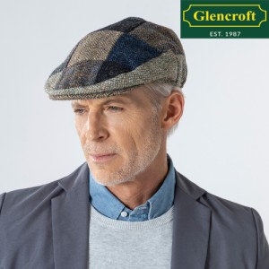 【Glencroft/グレンクロフト】英国製 ハリスツイード ハンチングキャップ 帽子 男性 メンズ Harris Tweed