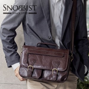 プレステージレザー マガジンバッグ ショルダーバッグ レザーバッグ[Snobbist/スノビスト]