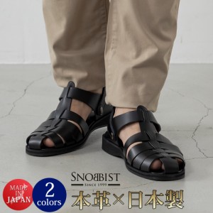 日本製 2WAY レザー グルカサンダル Snobbist スノビスト 送料無料 メンズ 靴 サンダル シューズ 本革