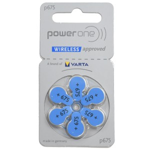 PR44 P675 補聴器用電池 (1シート 6個入り) ドイツ PowerOne パワーワン 製補聴器電池 補聴器 電池 集音器 空気亜鉛電池