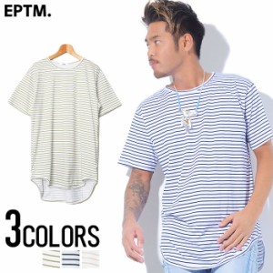 セール価格 SALE 30%OFF Tシャツ メンズ 半袖 EPTM. エピトミ STRIPE OG LONG TEE 即日発送 トップス ラウンド ボーダー 無地 ストリート