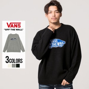 セール SALE ニット セーター メンズ VANS バンズ SK8OTW JQD Crew Knit 即日発送 トップス インナー リブ ロゴ クルーネック ヴァンズ 