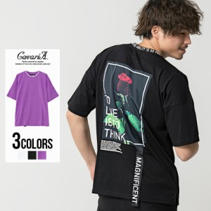 セール SALE Tシャツ メンズ 半袖 CavariA キャバリア スイングテープフォトプリントクルーネック半袖Tシャツ 即日発送 トップス カット