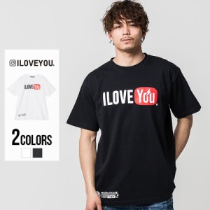 セール価格 SALE Tシャツ メンズ 半袖 ILOVEYOU アイラブユー ILOVETUBEプリントクルーネック半袖ビッグTシャツ 即日発送 トップス イン