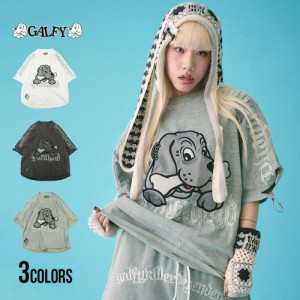 GALFY ガルフィー ガルフィ Tシャツ 半袖 メンズ 半袖Tシャツ レディース ユニセックス プリント ロゴ 大きいサイズ ビッグシルエット オ