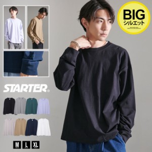 STARTER スターター 長袖Tシャツ メンズ 長袖 Tシャツ ブランド おしゃれ カジュアル 綿100% ワンポイント ロゴ 刺繍 シンプル 大きいサ