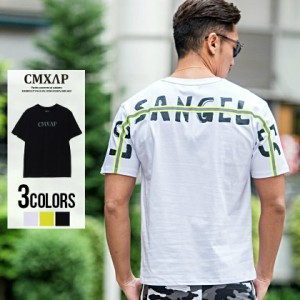 セール SALE Tシャツ メンズ 半袖 トップス カットソー クルーネック テープ バックアーチ ロゴ プリント 綿100% コットン ホワイト イエ