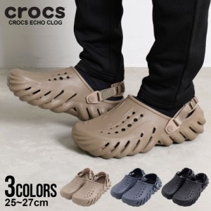 クロックス CROCS メンズ レディース ブランド おしゃれ 靴 エコークロッグ サンダル サボ 定番 厚底 ユニセックス ブラック 黒 25cm 26c