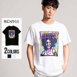 セール SALE Tシャツ メンズ 半袖 BENDS ベンズ アート コラボ トップス カットソー クルーネック プリント ビッグシルエット 大きいサイ