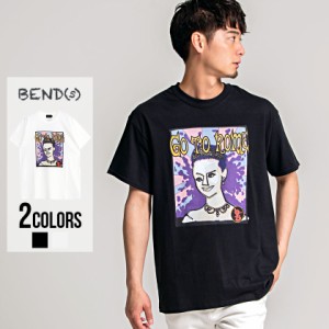 セール SALE Tシャツ メンズ 半袖 BENDS ベンズ アート コラボ トップス カットソー クルーネック プリント ビッグシルエット 大きいサイ