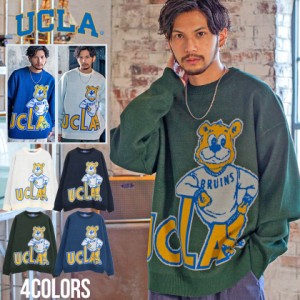 セール SALE UCLA ユーシーエルエー ニット セーター メンズ ブランド 大人 おしゃれ ベア クマ 熊 ビッグシルエット オーバーサイズ 大