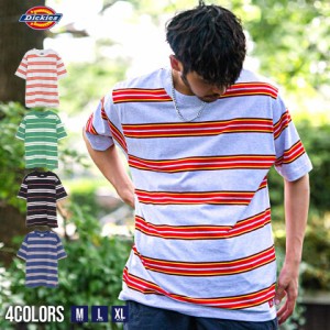 セール SALE Dickies ディッキーズ Tシャツ メンズ ブランド おしゃれ 大きいサイズ 半袖 トップス クルーネック ボーダー 90s レトロ ユ