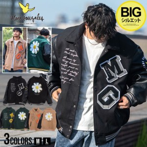 MARK GONZALES マークゴンザレス スタジャン スタジアムジャンパー アウター メンズ ジャケット 大きいサイズ ブルゾン ゆったり アウタ