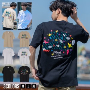 マークゴンザレス Tシャツ メンズ 半袖 ブランド おしゃれ トップス カットソー クルーネック 大きいサイズ ロゴ 刺繍 バックプリント ブ