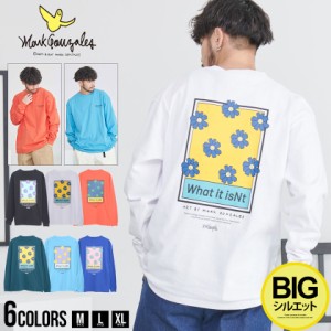 セール SALE MARK GONZALES マークゴンザレス Tシャツ メンズ ロンT フラワー 花柄 バックプリント コットン100% トップス ロゴ M L XL 