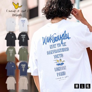 What it isnt by MARK GONZALES マークゴンザレス Tシャツ 半袖 メンズ ブランド 半袖Tシャツ おしゃれ プリント トップス カットソー 大