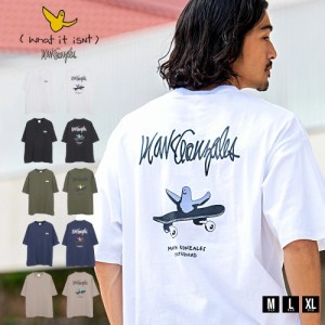 What it isnt by MARK GONZALES マークゴンザレス Tシャツ 半袖 メンズ ブランド 半袖Tシャツ ロゴ プリント トップス 大きいサイズ 20代