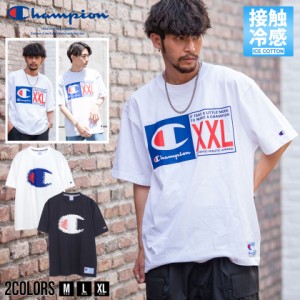 Champion チャンピオン Tシャツ メンズ 接触冷感 加工 ブランド おしゃれ 半袖 半袖Tシャツ 大きいサイズ 無地 ロゴ ワンポイント 刺繍 