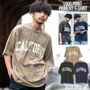 セール SALE Tシャツ メンズ 半袖 ブランド トップス カットソー カレッジT カレッジロゴ ロゴ プリント ピグメント 古着 クルーネック 