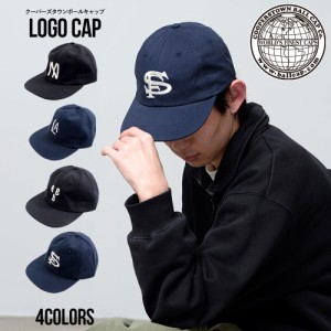 帽子 キャップ CAP メンズ ベースボールキャップ ブルックリンスタイル オールドスタイル ヴィンテージ ロゴ 刺繍 シンプル 綿100% コッ