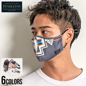 【ポイントUPフェスクーポン利用可】PENDLETON ペンドルトン マスク 洗える メンズ 布マスク ハーディング メッシュ プリント ネイティブ