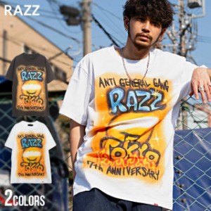 セール SALE Tシャツ メンズ 半袖 RAZZIS ラズ トップス カットソー 7周年 記念 アニバーサリー スプレープリント 大きいサイズ ビッグシ
