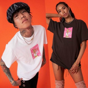 セール SALE Tシャツ メンズ 半袖 RAZZIS ラズ トップス インナー カットソー クルーネック ラビット プリント ビッグシルエット 大きい