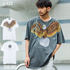 セール SALE Tシャツ メンズ RAZZIS ラズ ブランド おしゃれ 半袖 半袖Tシャツ 大人 大きいサイズ カジュアル グレー ホワイト トップス 
