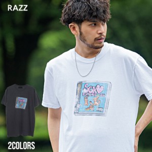 Tシャツ メンズ RAZZIS ラズ ブランド おしゃれ 半袖 半袖Tシャツ 大人 大きいサイズ カジュアル グレー ホワイト トップス カットソー 