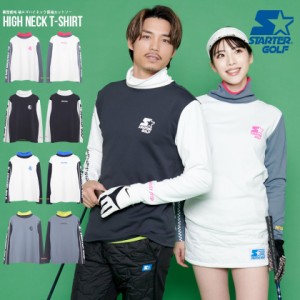 STARTER GOLF スターターゴルフカットソー ロンT 長袖 Tシャツ 長袖Tシャツ ハイネック 裏起毛 防寒 暖かい ストレッチ 伸縮性 ゴルフウ