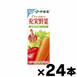 伊藤園 充実野菜 緑黄色野菜ミックス 紙パック 200ml×24本　4901085611302*2