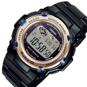 カシオ/Baby-G【CASIO】ベビーG Reef/リーフ ソーラー電波腕時計 レディース ブラック/ピンクゴールド BGR-3003U-1JF【国内正規品】