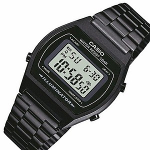 CASIO【カシオ/スタンダード】アラームクロノグラフ レディース腕時計 デジタルモデル ブラックメタルベルト【海外モデル】B640WB-1A（送