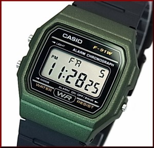 CASIO【カシオ/スタンダード】アラームクロノグラフ メンズ腕時計 軽量・薄型デジタルモデル ラバーベルト【海外モデル】F-91WM-3A （送