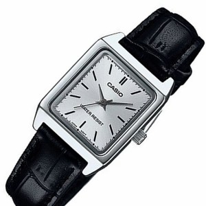 CASIO/Standard【カシオ/スタンダード】レディース腕時計 シルバー文字盤 ブラックレザーベルト 【海外モデル】LTP-V007L-7E1（送料無料