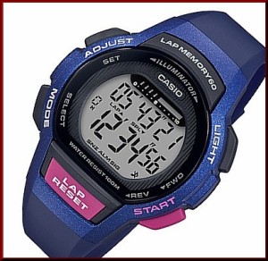 CASIO/SPORTS GEAR【カシオ/スポーツギア】ランニングウォッチ レディース腕時計 ネイビー/ピンク 海外モデル LWS-1000H-2A