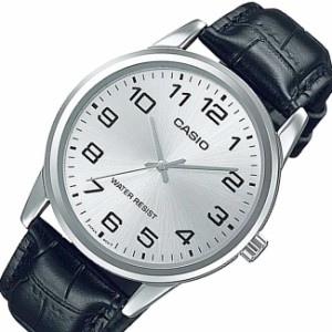 CASIO/Standard【カシオ/スタンダード】メンズ腕時計 シルバー文字盤 ブラックレザーベルト 海外モデル MTP-V001L-7B（送料無料）