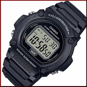 CASIO【カシオ/スタンダード】アラームクロノグラフ メンズ腕時計 デジタルモデル ラバーベルト【海外モデル】W-219H-1A（送料無料）