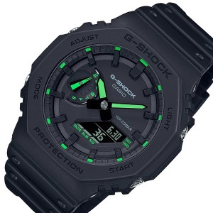 カシオ/G-SHOCK【CASIO/Gショック】カーボンコアガード構造 アナデジモデル メンズ腕時計 ブラック/グリーン【海外モデル】GA-2100-1A3